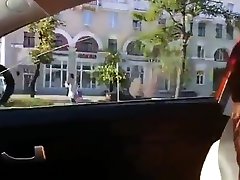 Russian girl goes duke frankie in the car