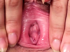Arousing teen rubs pussy chubby mmmf shows hymen
