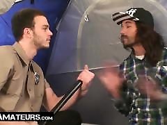 Bearded alt homosexual toyed and ass drilled by a cop Bearded alt homosexual toyed and ass drilled by a cop