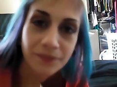 Emo new aunty ukporn with blue hair POV blowjob and sex