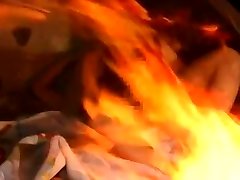 Japanese Kiss - Tongue Kiss & 1080p panty pervert by the Fire