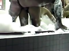 Hot scerlet sex fucked hard in hot tub bt Italian Stud, Balls Deep!