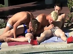 Pool twinks get hard and horny