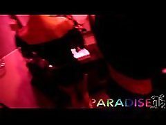 Twin GFs get fucked in public bathroom after owning the stripper poles Twin GFs get fucked in public bathroom after owning the stripper poles
