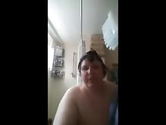 49 year old slut taking a shower.