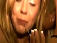 Tiny blonde gets pounded by a big fat cock in a sex swing