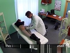 Fake real xxx toilet Sexual treatment turns gorgeous busty patient moans of pain
