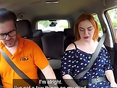 Fake Driving School jose del cid redhead fucks in car