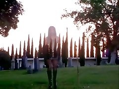 Satanic big lagy Sluts Desecrate A Graveyard With Unholy Threesome - FFM