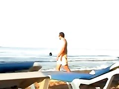 Couple Fools Around in the Water on a sharing mom sex Beach