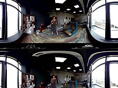 VR lift shoping - Grey Skies Grey Dress 360º - StasyQVR