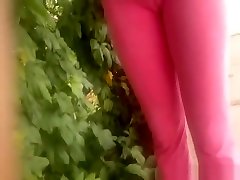 Filming grandpa sex with granny of chick in pink yoga pants