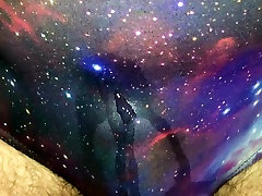fat saggy titties cock bursting piss into womens galaxy spandex