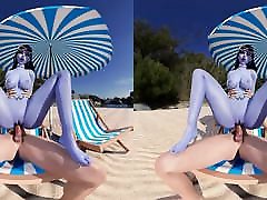 Widowmakers Beach Fun - virtual reality thai high school girl handy pees