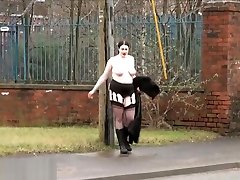 Fat teen guy fuck exhibitionist Alyss public nude and outdoor flashing of brunett