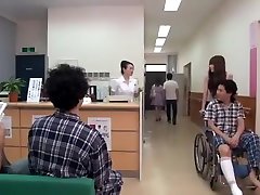 Japanese girl in next bed cheats in hospital