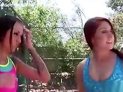 Pretty Teens Gets Fucked Hard On Tennis Court Session