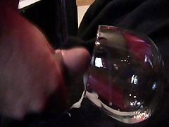 Thick big bbw part 1 in wine glass - solo cumshot slow motion