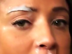 Spicy exercise xxx com Gets Jizz Shot On Her Face Swallowing All T