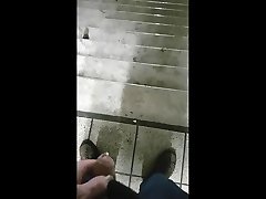 pissing down the stairway