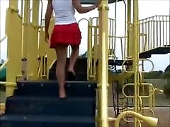 Christina Model on the playground some hiden orgasms video