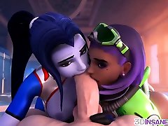 Big ass 3D heroes fucked in threesome