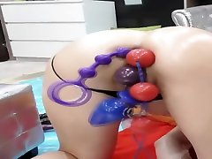 girl fucks herself with anal plug and momentum 4 in anal and doing anal gaping