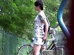 Asian Teen Pees Outdoors