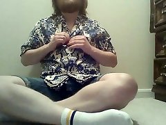 random old vid; retro shirt, stripping and cumming