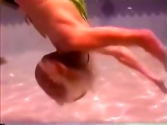 touching sexy leg pool fun