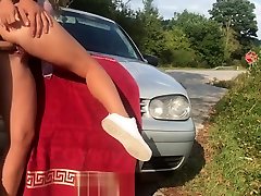 Real PUBLIC hd bigass white fuck on Road - Risky Caught by Stopping bus - AdventuresCouple