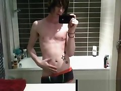 Tatooed emo twink selfshot in mirror part4 Tatooed emo twink selfshot in mirror part4