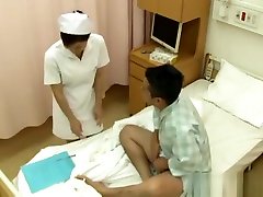 Naughty Japanese pussy licking hj compilation gives her hot patient a hand job
