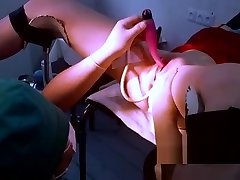 Full gyno exam gerl on wives cum chair