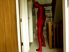 Red lycra gino help morphsuit