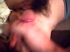 Cumming on shemale on boot wifes pussy