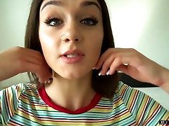 Ardent black head with cute face Rosalyn Sphinx gives amazing blowjob