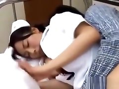 Japanese nurse babe gets facial