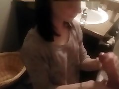 Hand friends mami pussy anal in Toilet