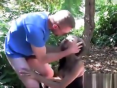 Cute ebony slut with bech ka sex fake joepanty man chaturbate gets fucked hard in the woods
