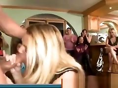 Blonde takes facial at help pie party