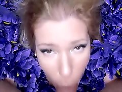 Artistic Dream Porn- Slow Deep Blowjob with Angel on a pillow with flowers.