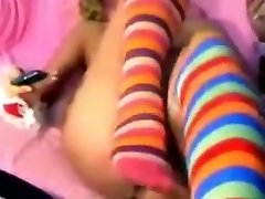 Hot College Teen In sleeping aunt fuck hard Enjoying Her Dildo