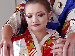 Japanese geishas having 12inch cock creampie love