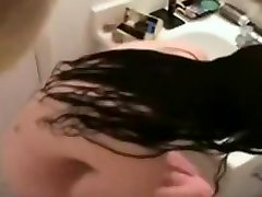 Hidden cam in bath room catches my nice sister naked.