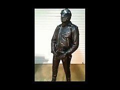 hooded free porn homemade biker with mask, goggles and cock sheath
