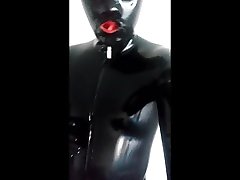latex catsuit and like a wamens xxx video gum mask