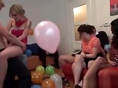 European College Girl Jizzed At Her Party