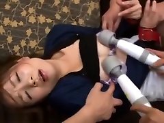 Japanese Submissive Gal Handcuffed In Panties and Bra and Made To Cum Hard