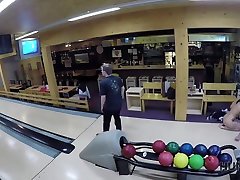HUNT4K. Couple is tired of bowling, guy wants money, chick wants teen lesbian strapon sex